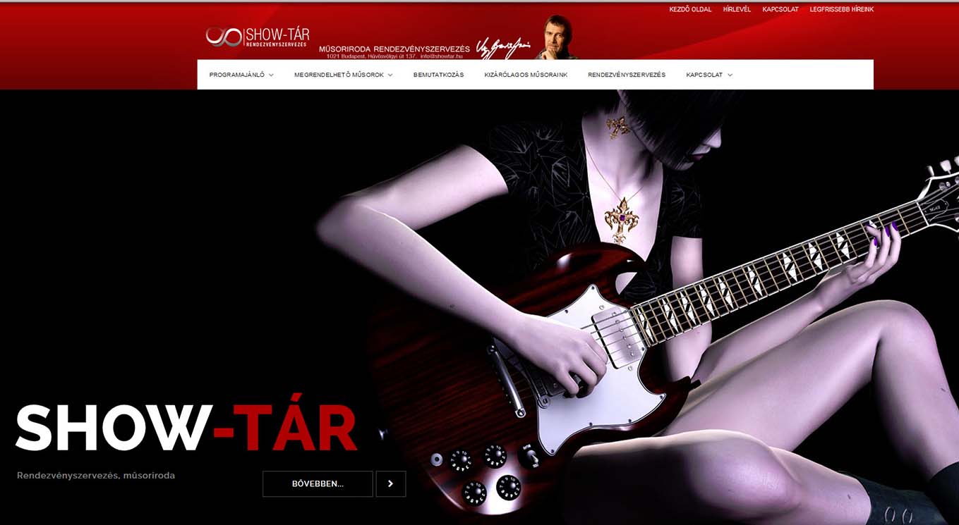showtar.hu weboldalának képe